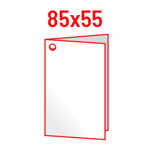 Kartonček 55x85 mm - V zgib