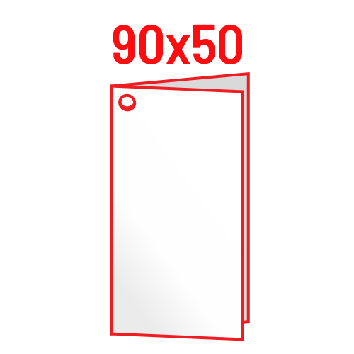 Kartonček 50x90 mm - V zgib