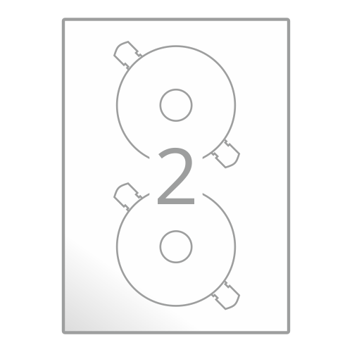 Samolepilne etikete na poli A4 (CD Ø117 mm)