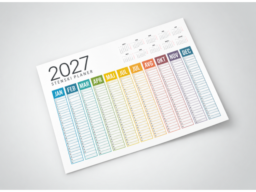 Stenski planer - plakat (personaliziran)